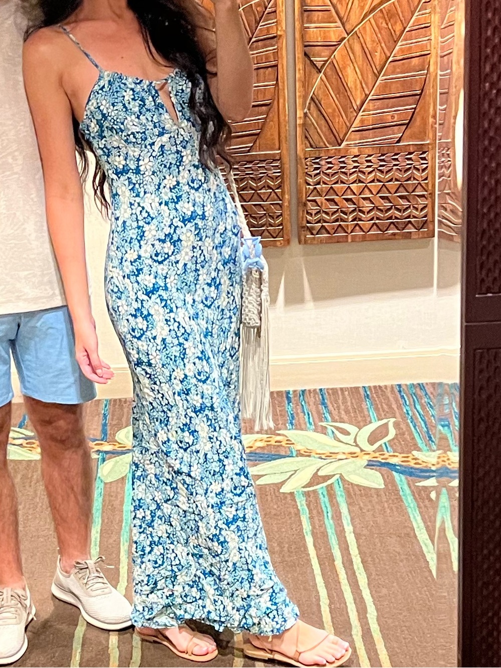 Free People Blue Floral Maxi Dress